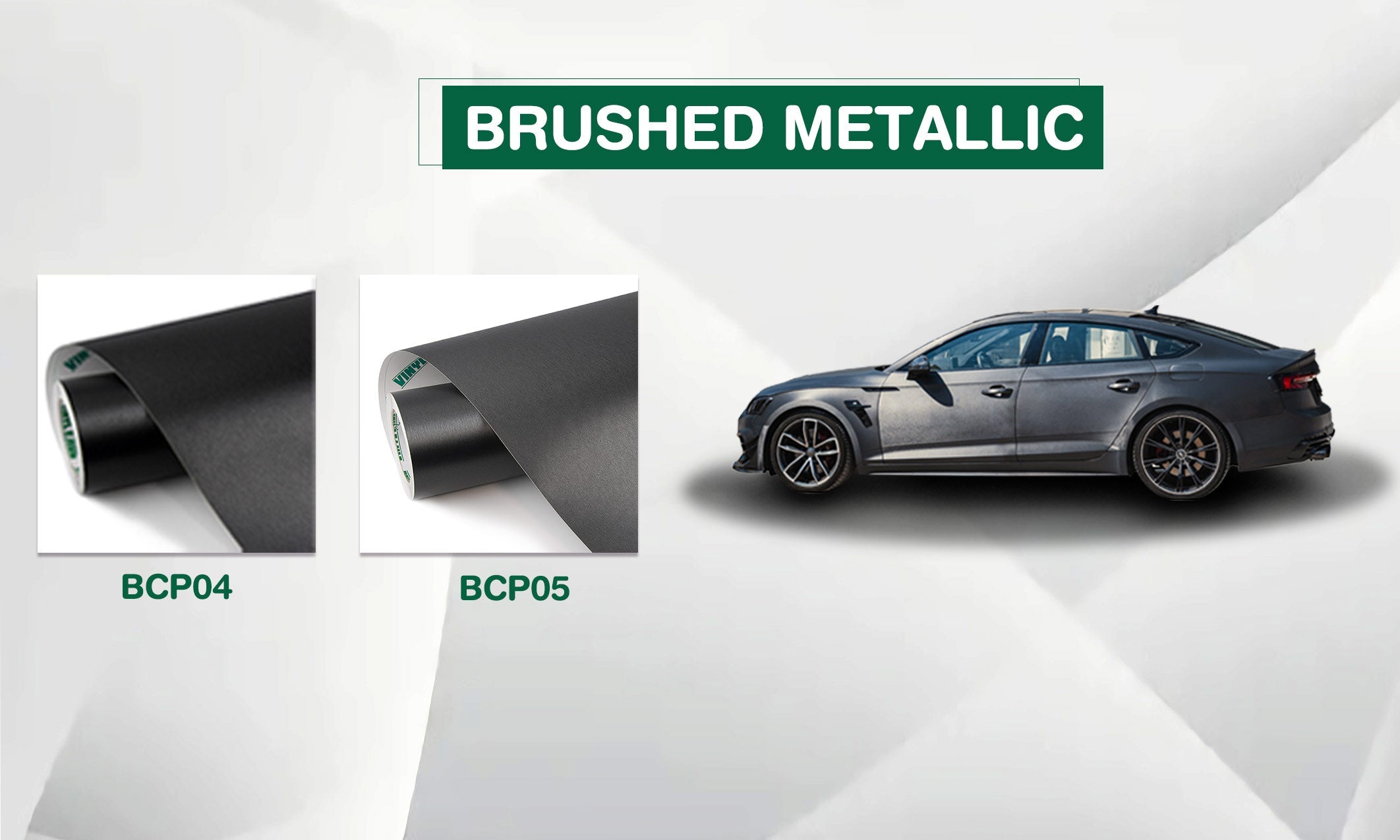 Gebürstete Metallische Vinyl-Folien