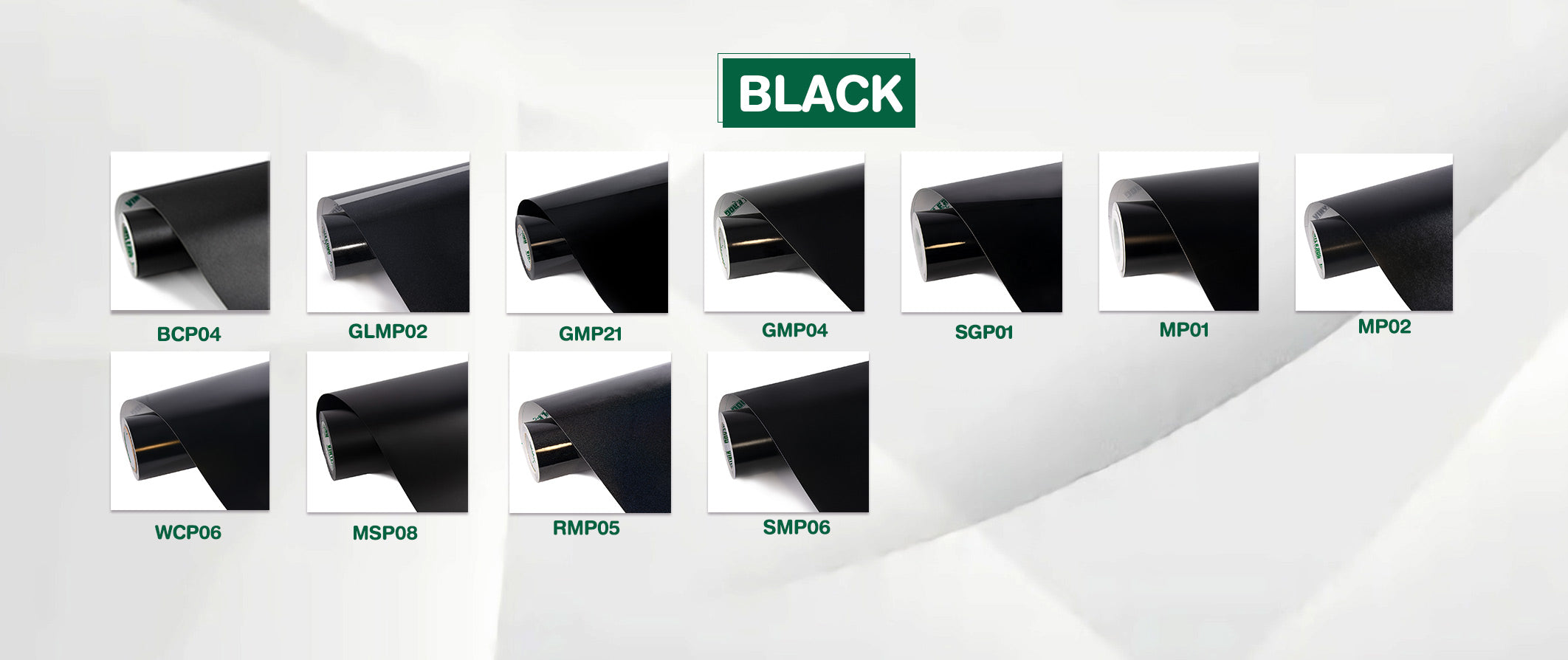 Schwarze Vinyl-Folien