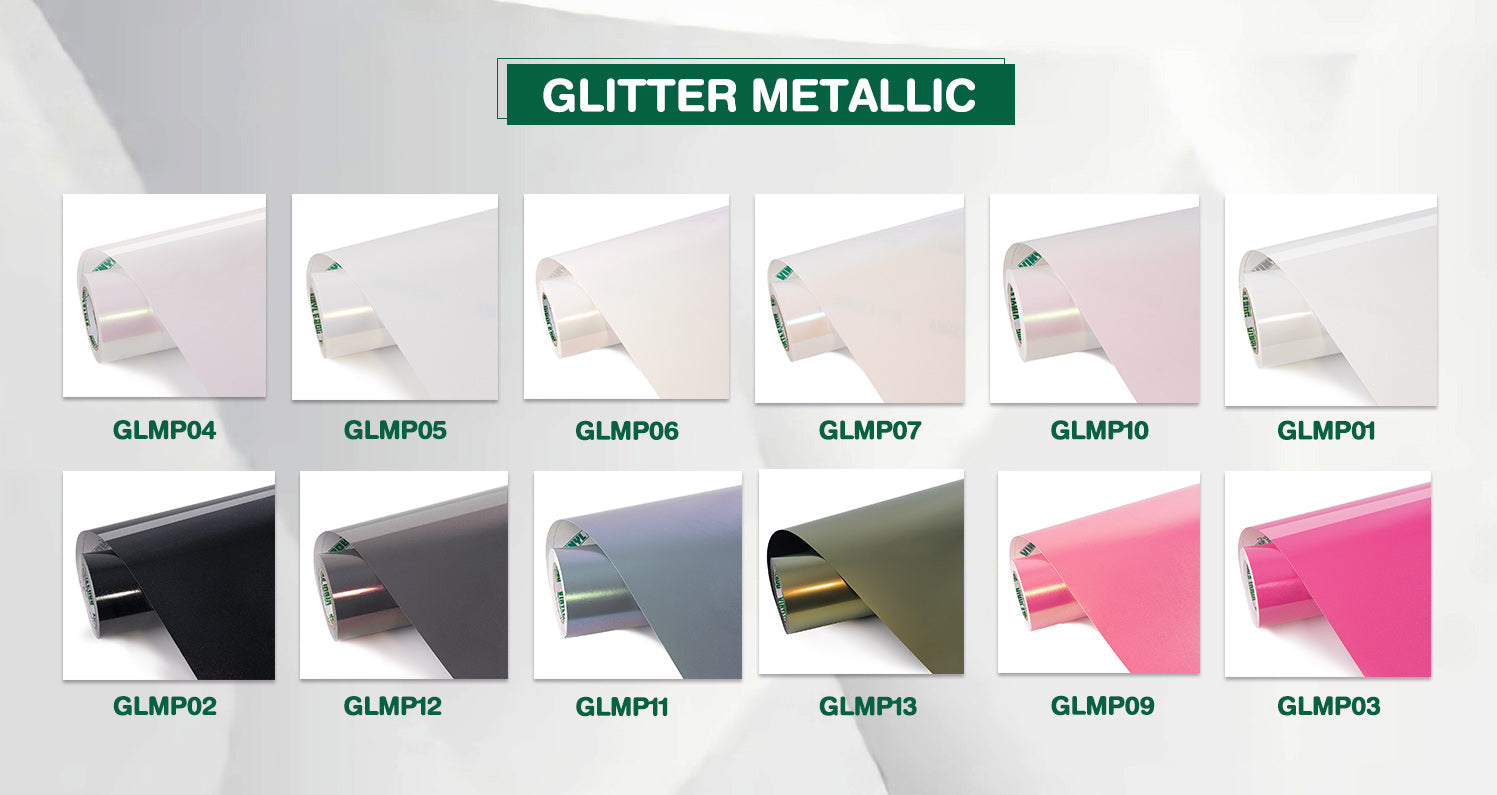 Glitzernde Metallic Vinylfolie