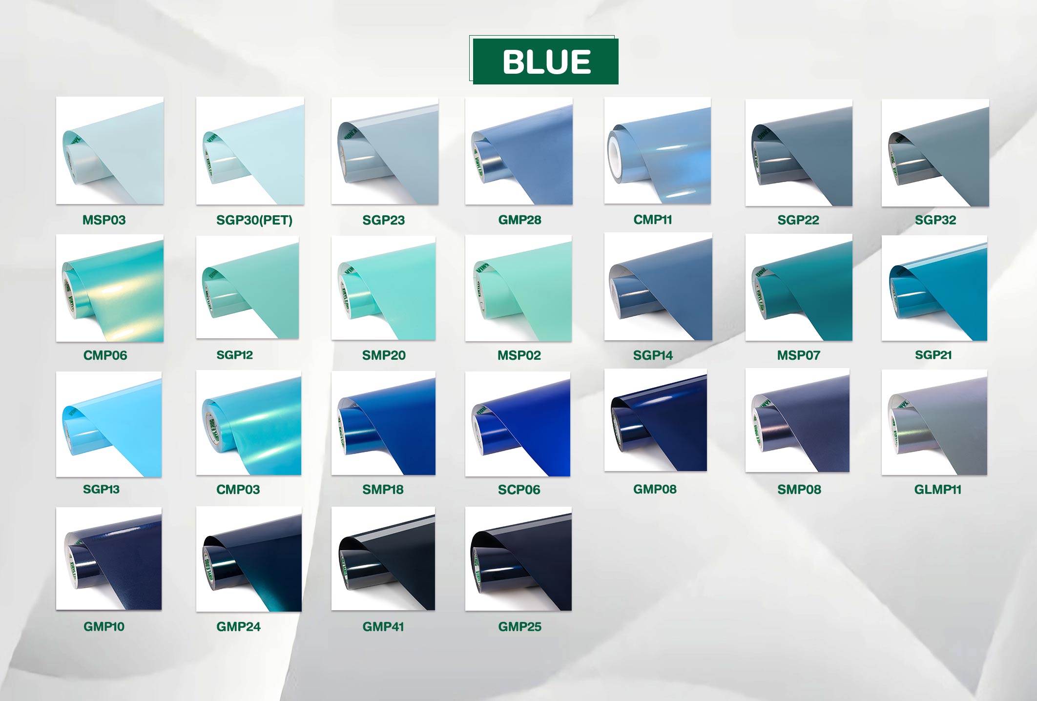 Blaue vinylfolie