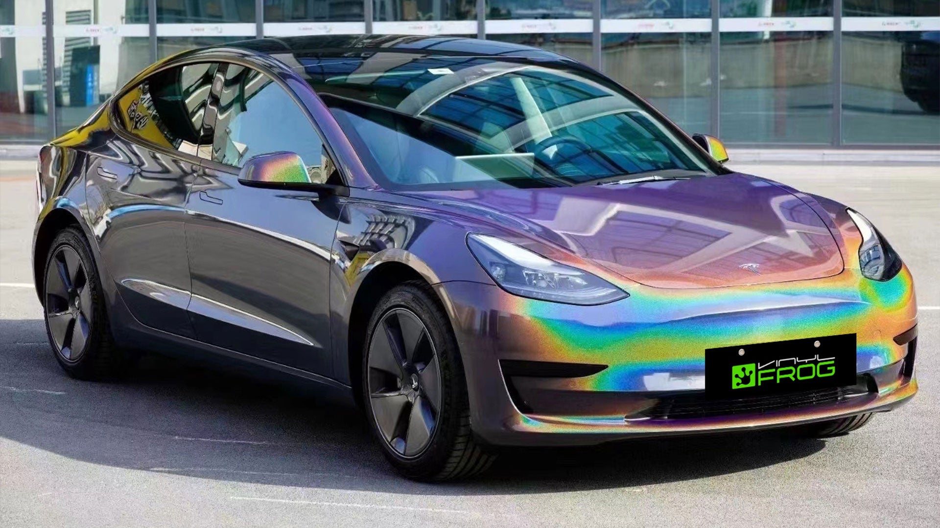 Regenbogen Metallic Vinylfolie