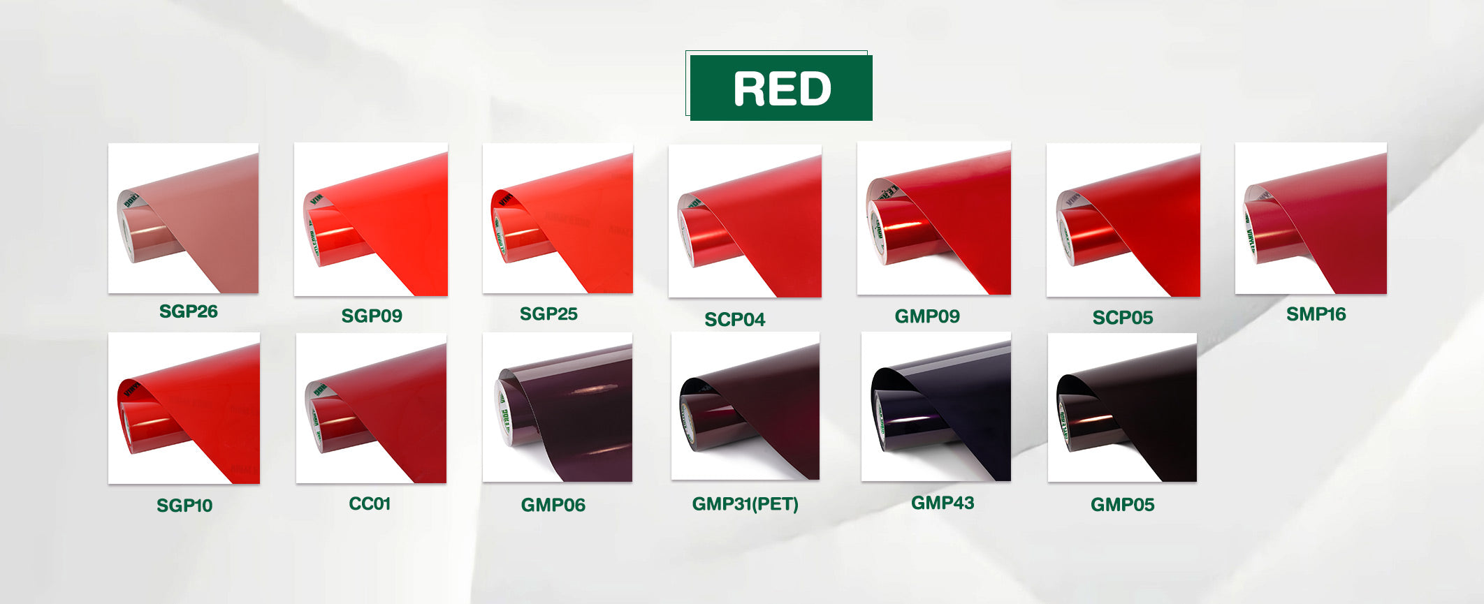 Rote vinylfolie