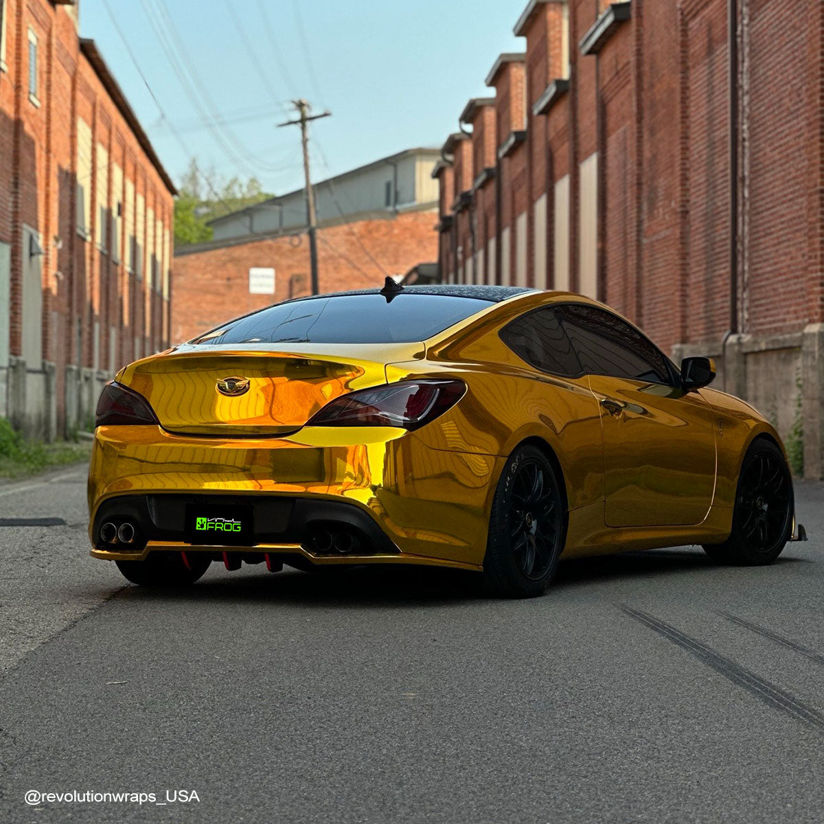 Spiegelchrom-goldene Autofolie