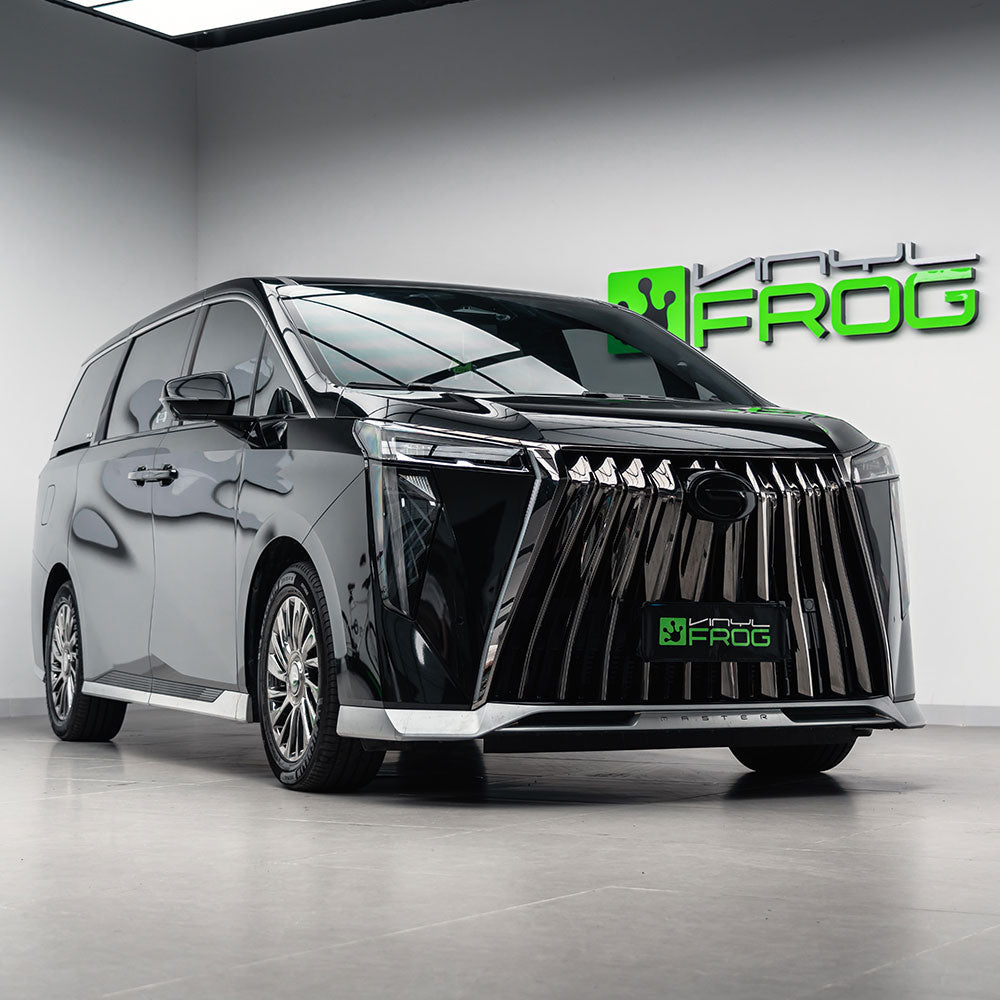 Glänzende metallische Metall-Schwarze Autofolie