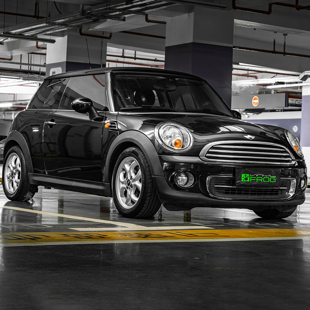 Glänzende metallische Metall-Schwarze Autofolie