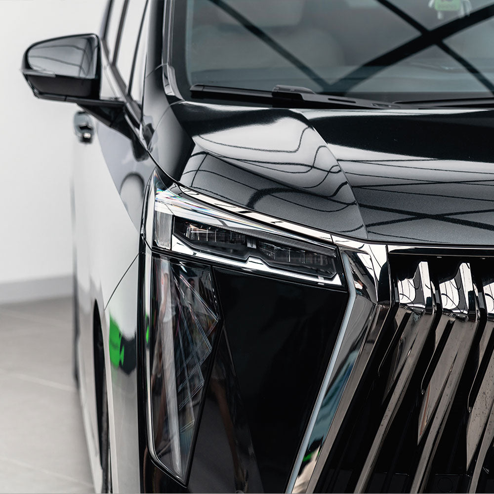 Glänzende metallische Metall-Schwarze Autofolie