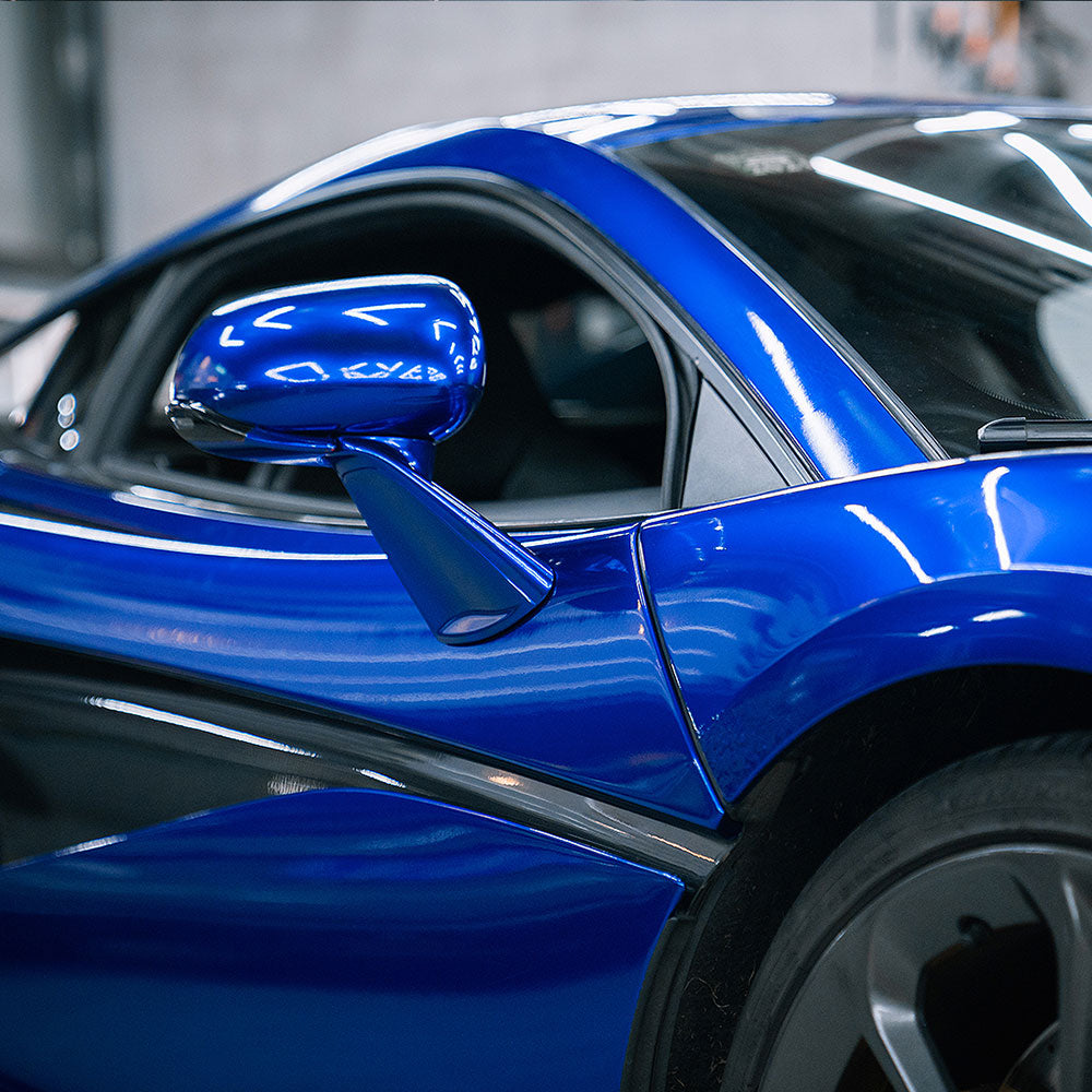 Glänzende Metallisch Tiefblau Autofolie