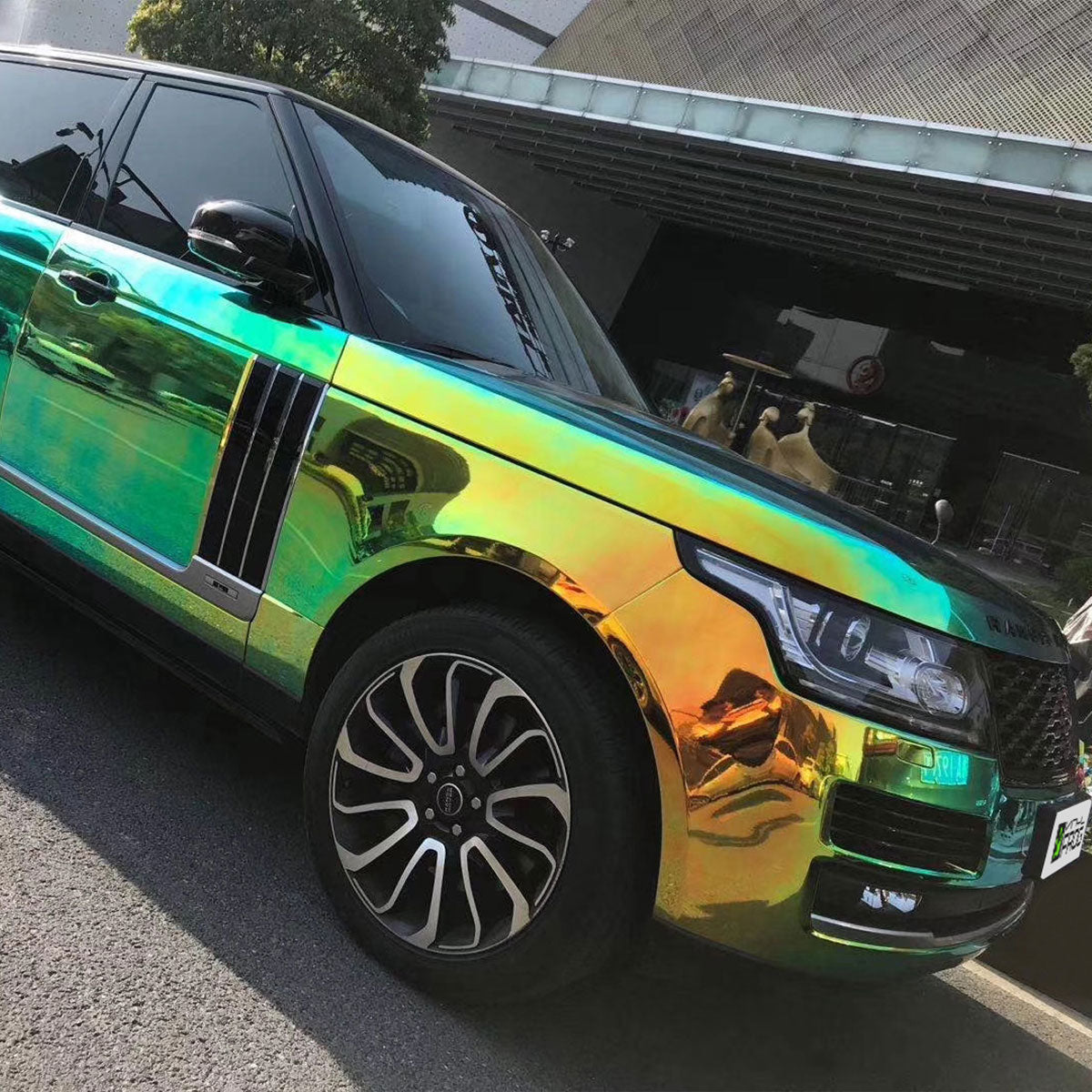 Opal-Chrom Schwarz Vinylfolie (nicht dehnbar)