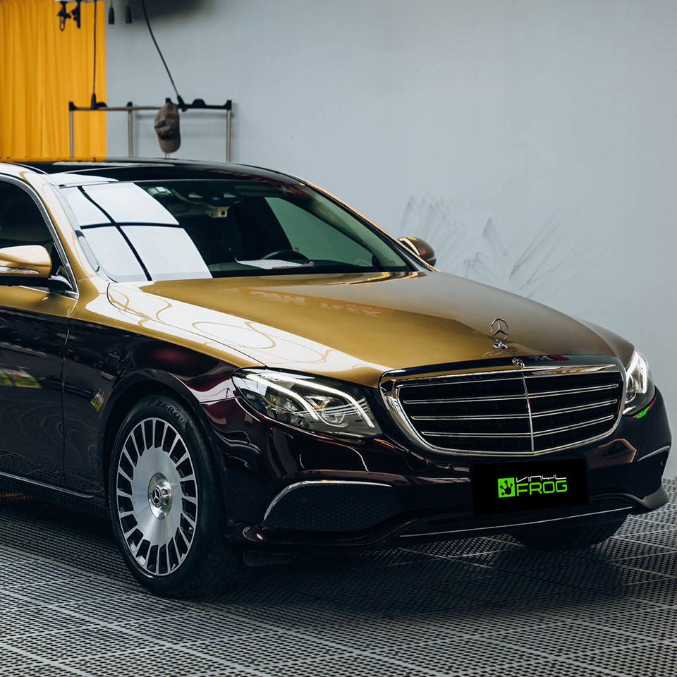 Glänzende Metallische Flüssige Chrom Auto-Folie