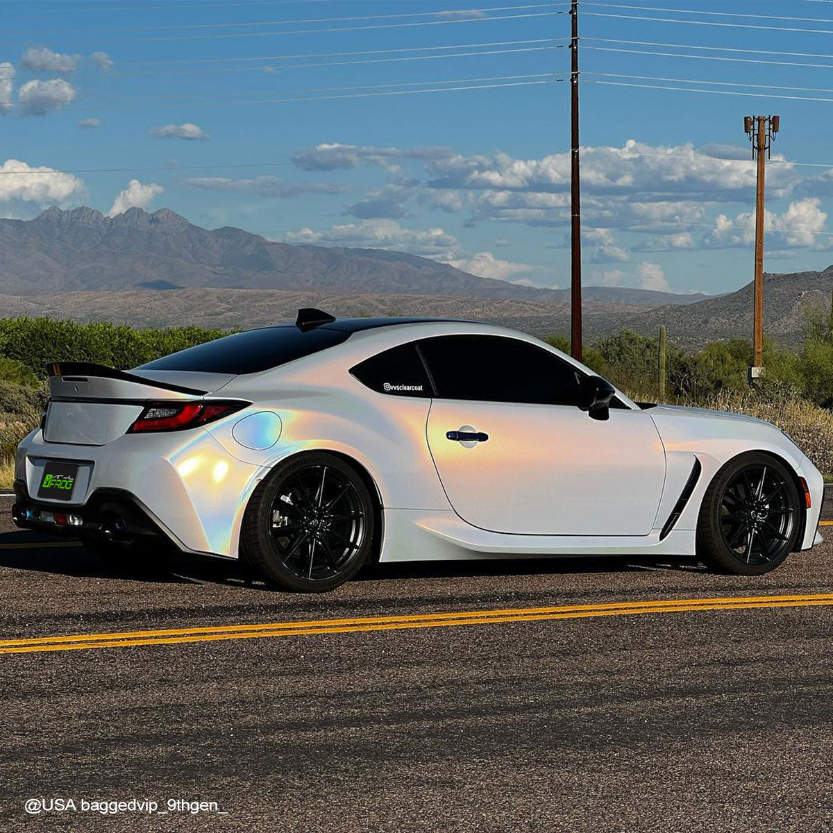 Regenbogen-Metallic Majestätisch-Weiß Vinylfolie