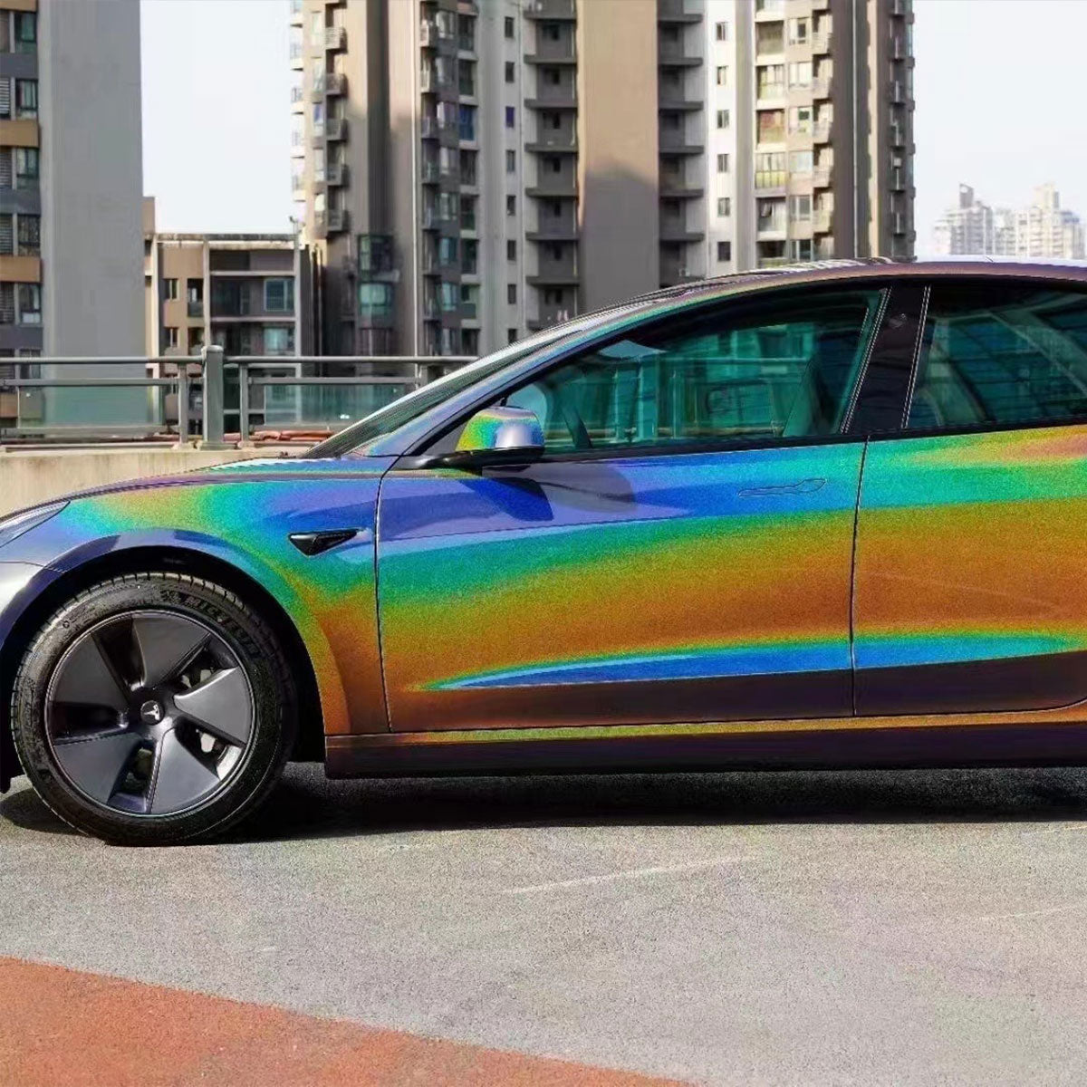 Regenbogen Metallic Majestic Dunkelgrau vinylfolie