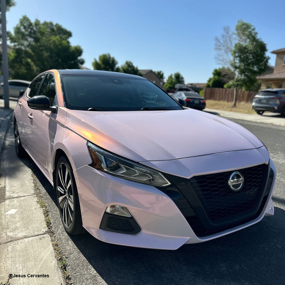 Candy-metallische pink-weiße Autofolie