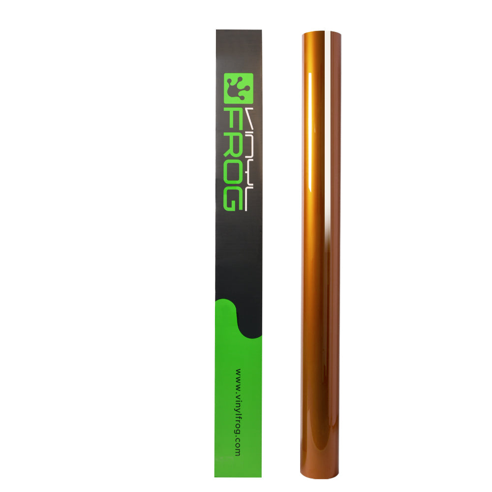 Glänzende Metallische Bronze Orange Auto-Folie