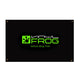 Vinylfrog Schwarze Quadratische Flagge