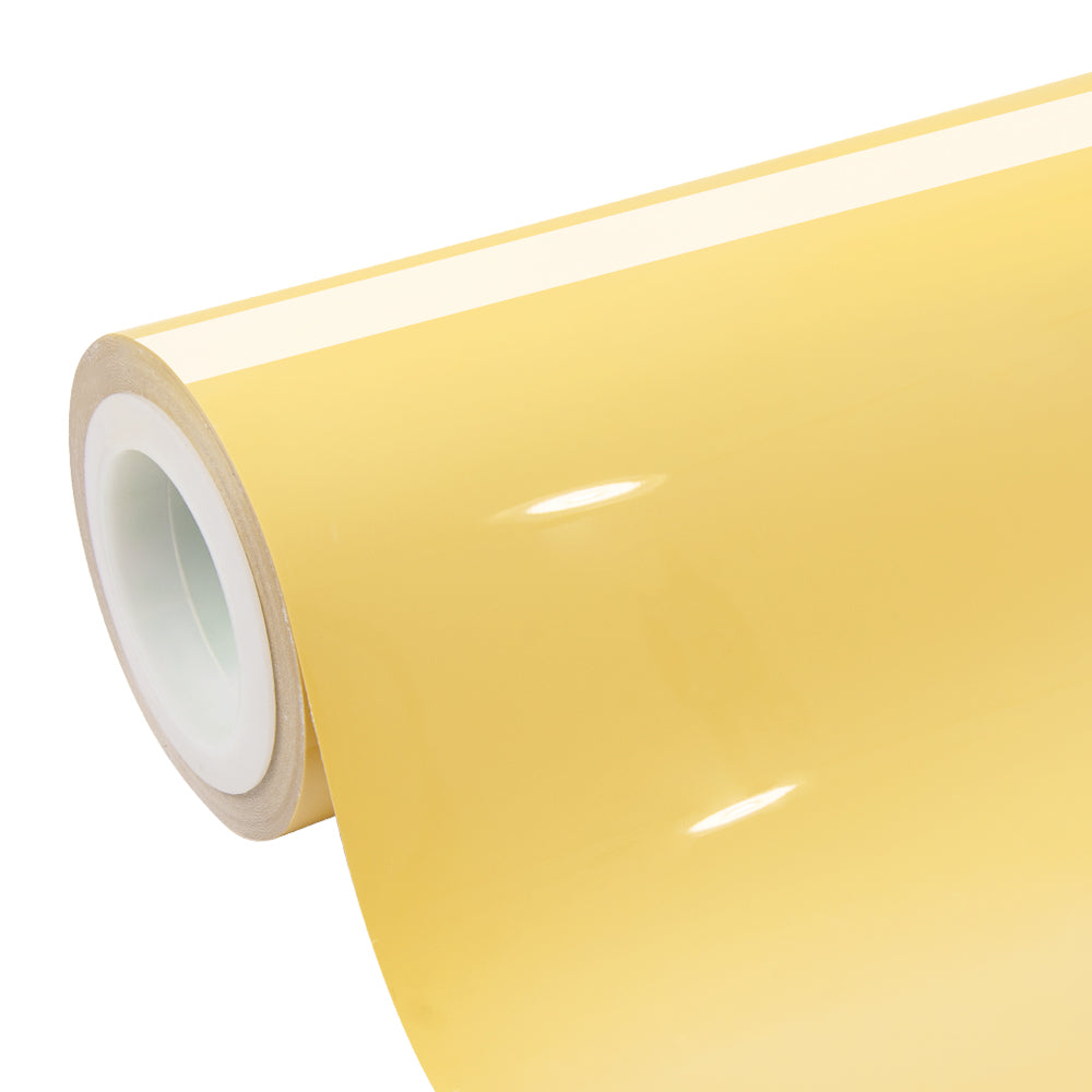 Hochglanz Pastell Gelb Vinylfolie