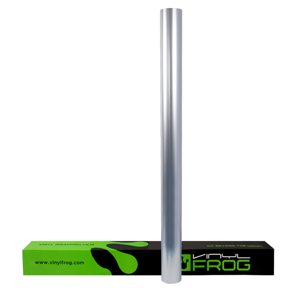 Glänzende Metallisch Metallsilber Autofolie