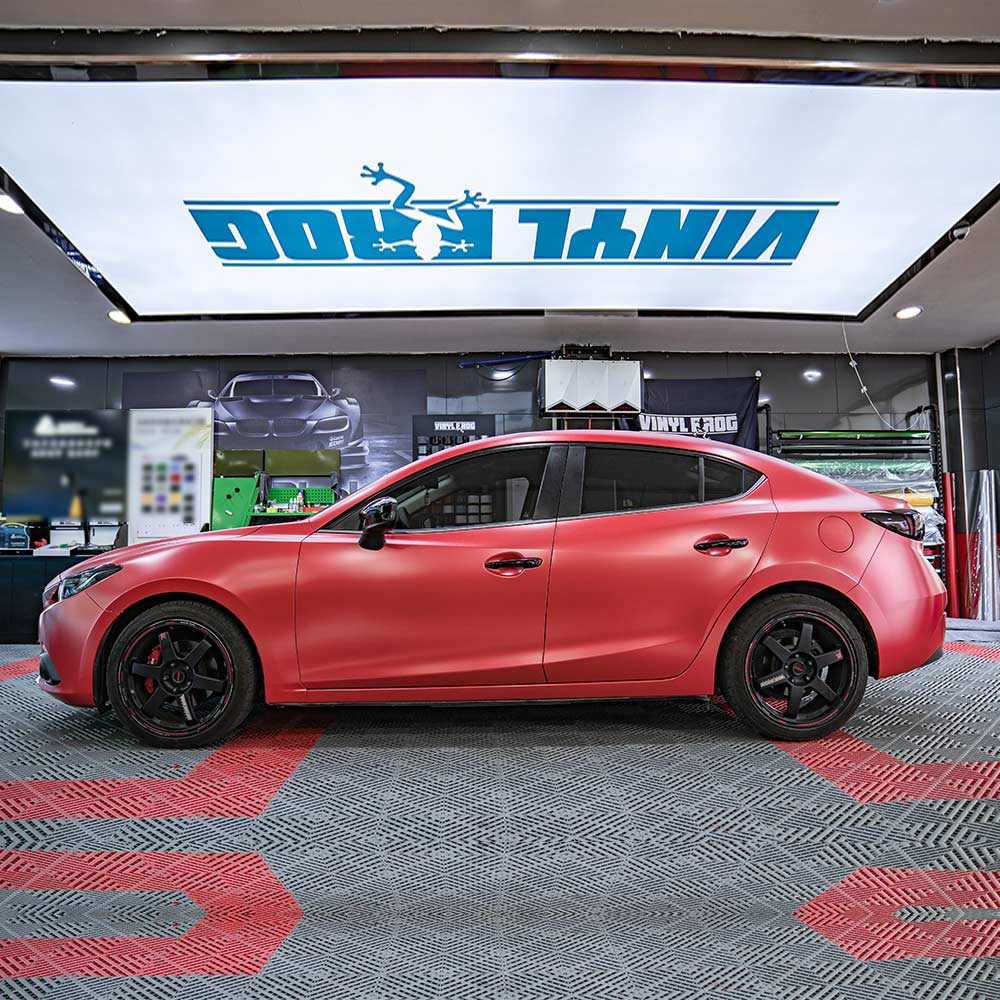 Matte metallische Perlmutt-Rot Autofolie