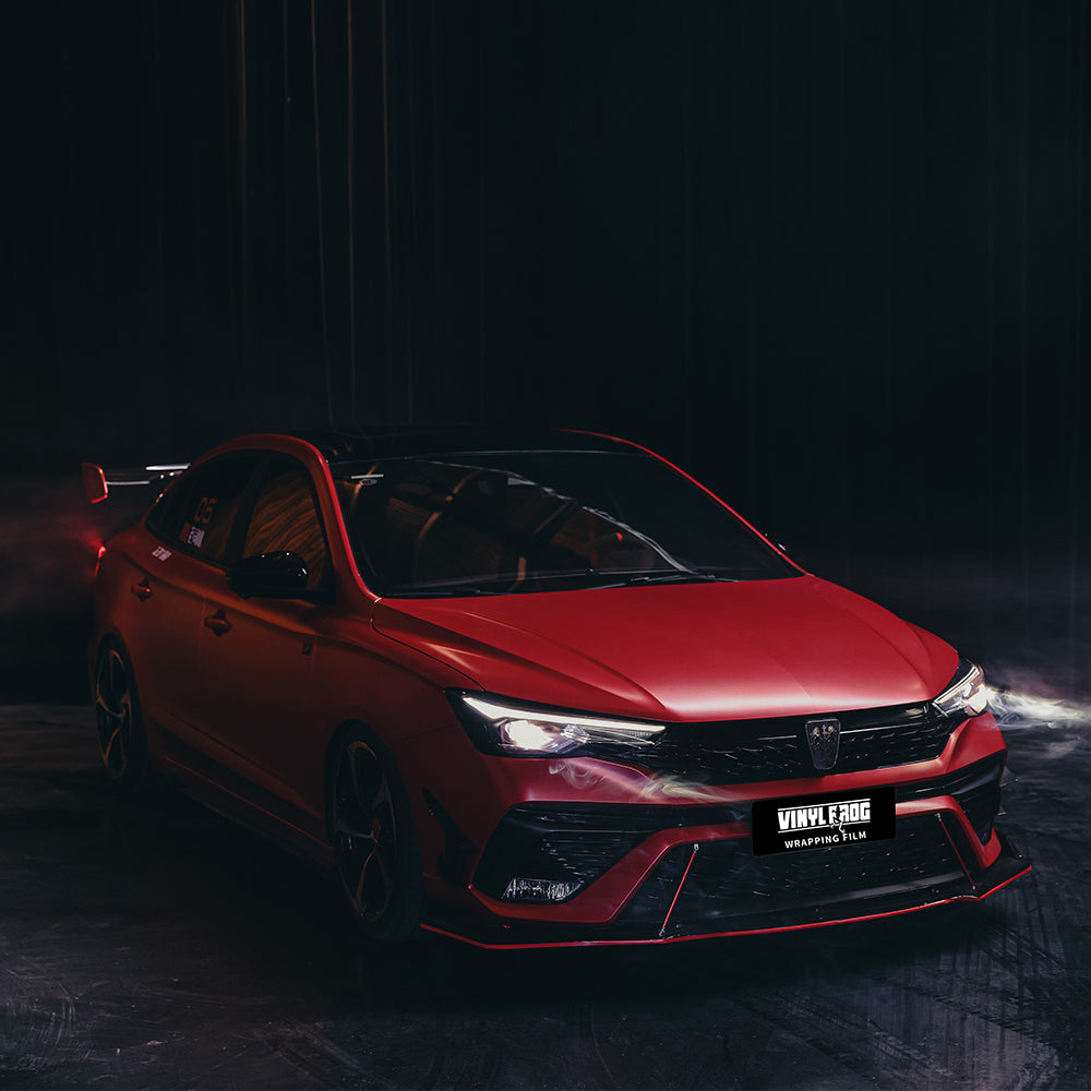 Matte metallische Perlmutt-Rot Autofolie