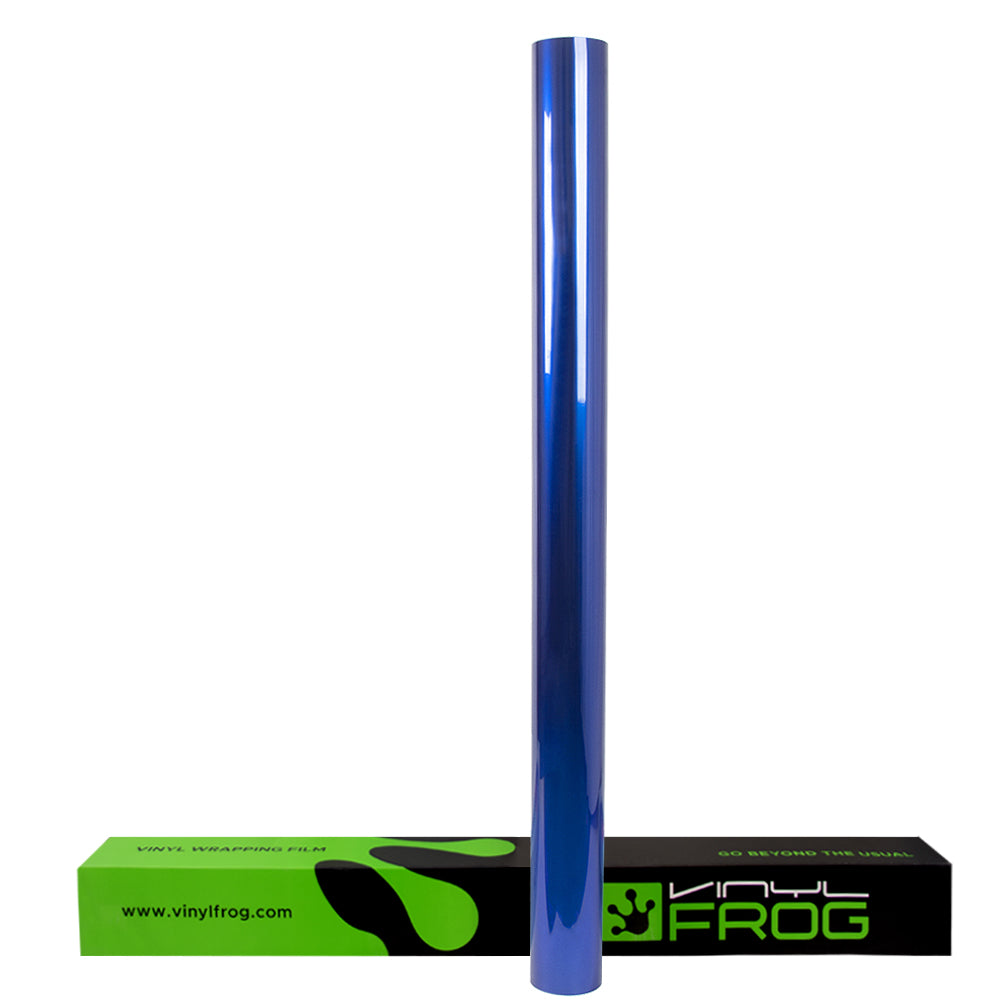 Glänzende Metallisch Tiefblau Autofolie