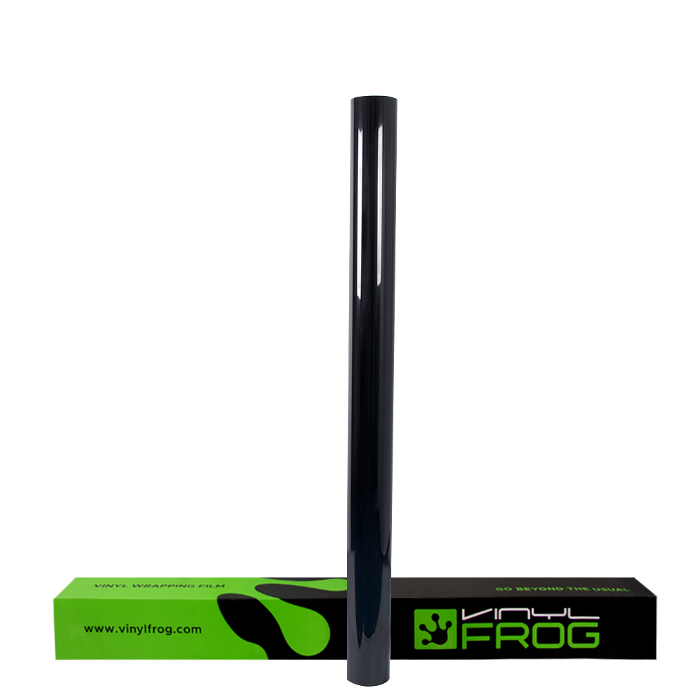 Glänzende metallische Metall-Schwarze Autofolie