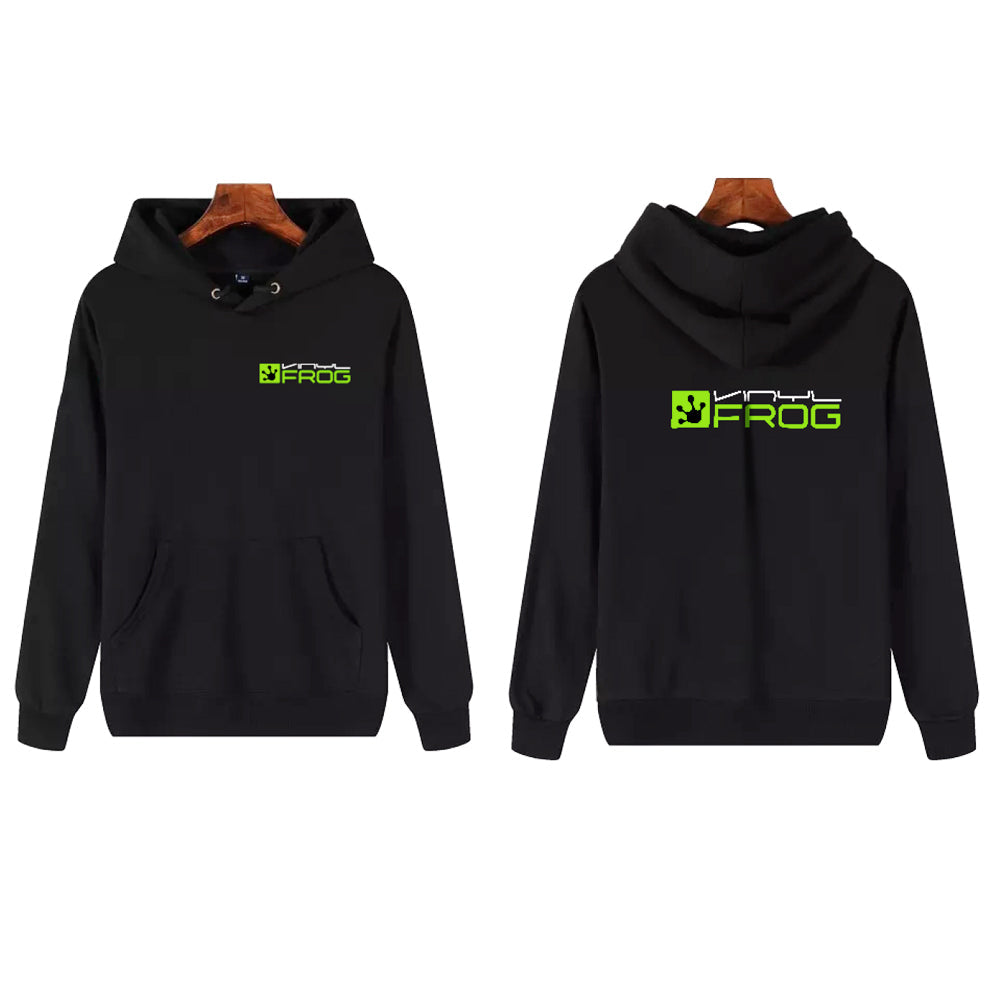 Vinylfrog Schwarzer Hoodie mit langen Ärmeln