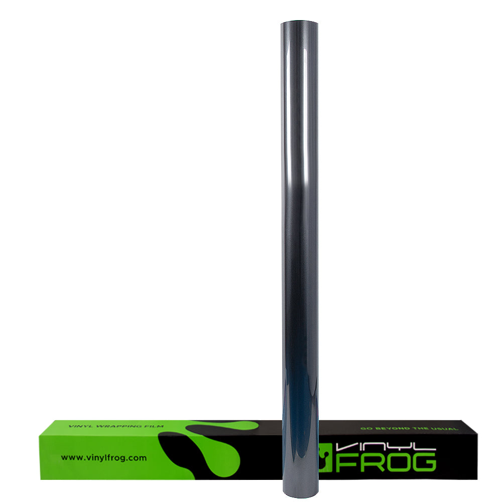 Glänzende Metallisch Kohle-Asche Autofolie