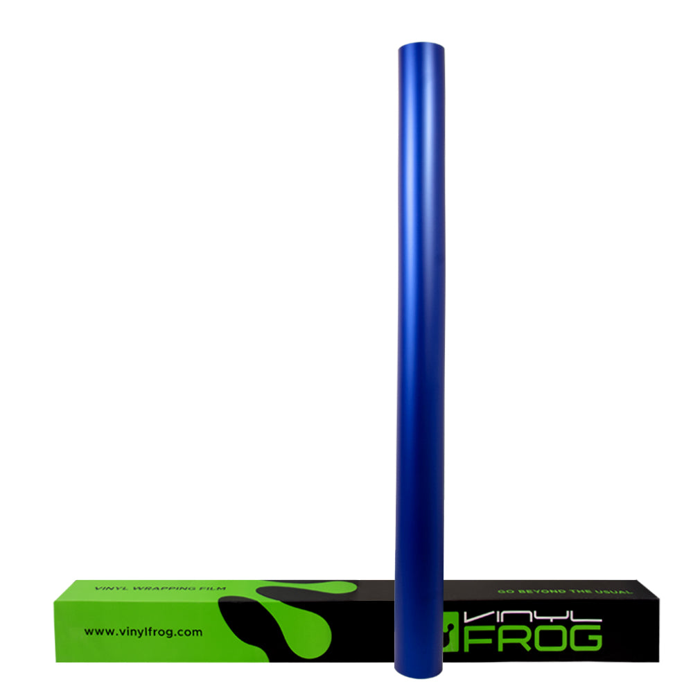 Satin-Chrom Seiden-Ultramarin Vinylfolie