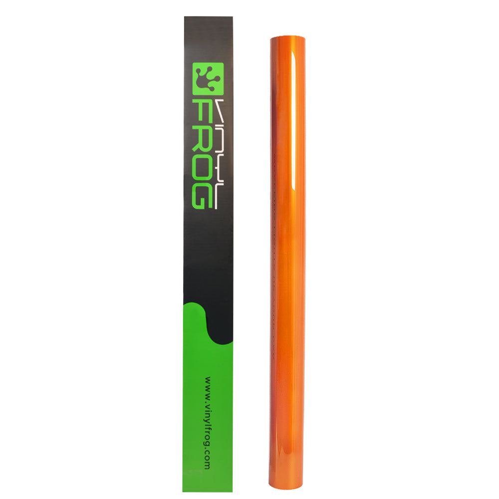 Candy-Metallic Neon-Orangefarbene Vinylfolie