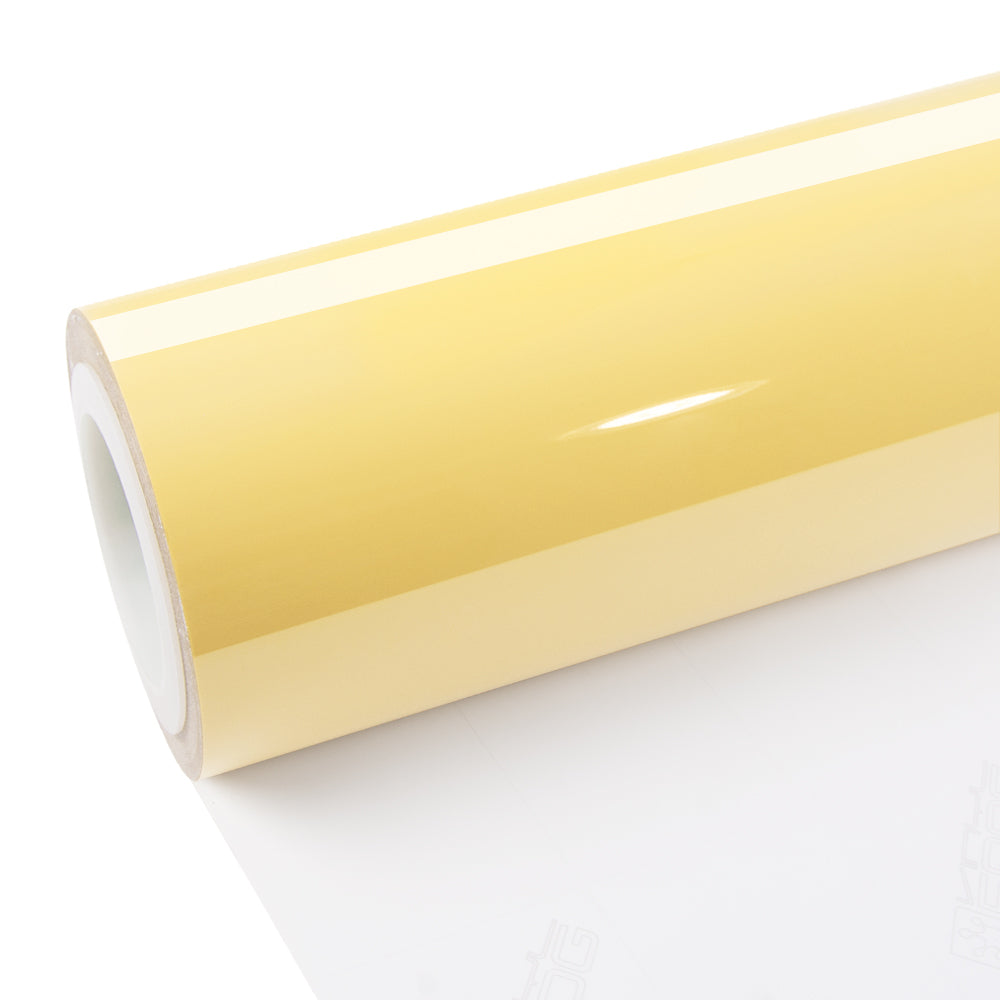 Hochglanz Pastell Gelb Vinylfolie