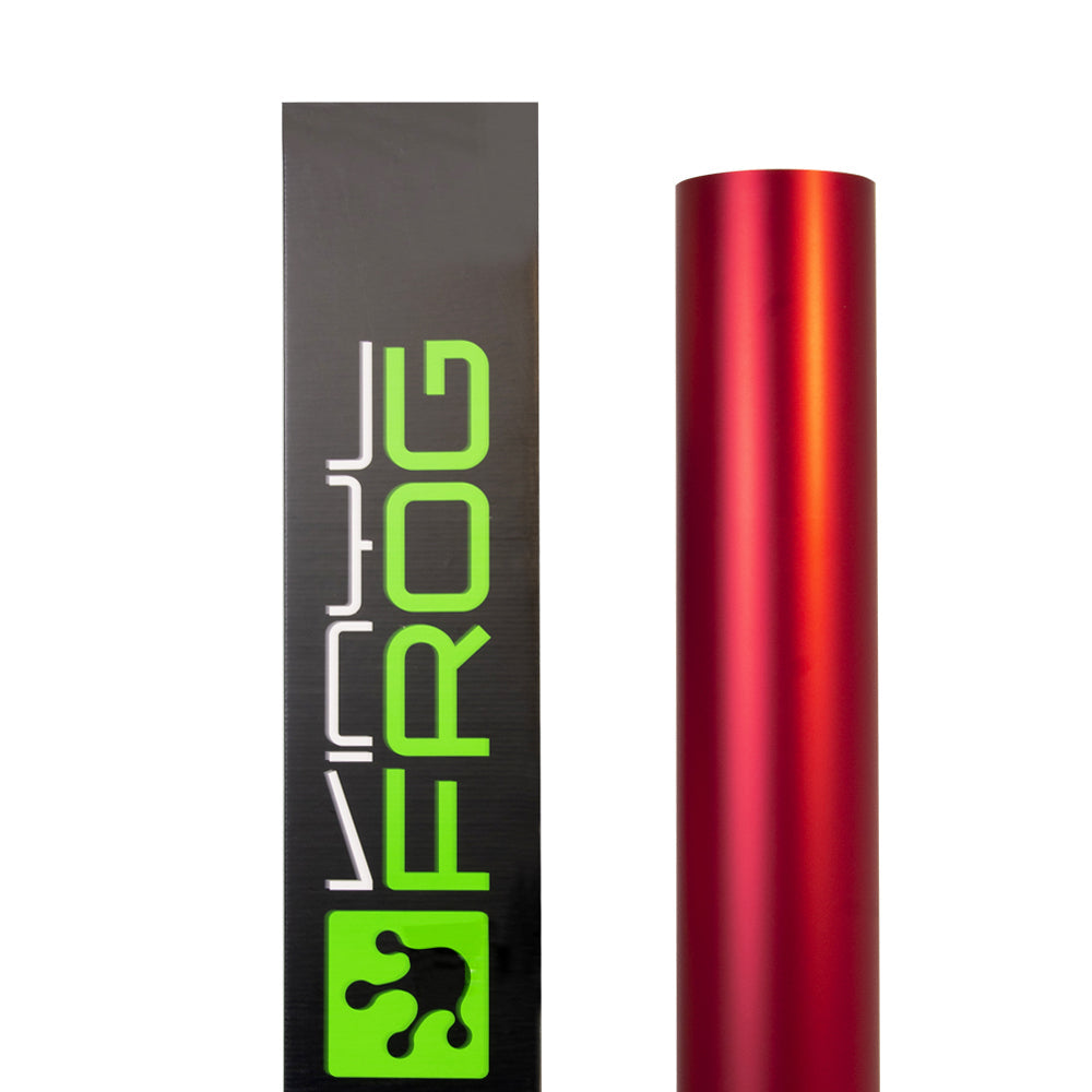 Satinchrom prismatisches Rot Autofolie