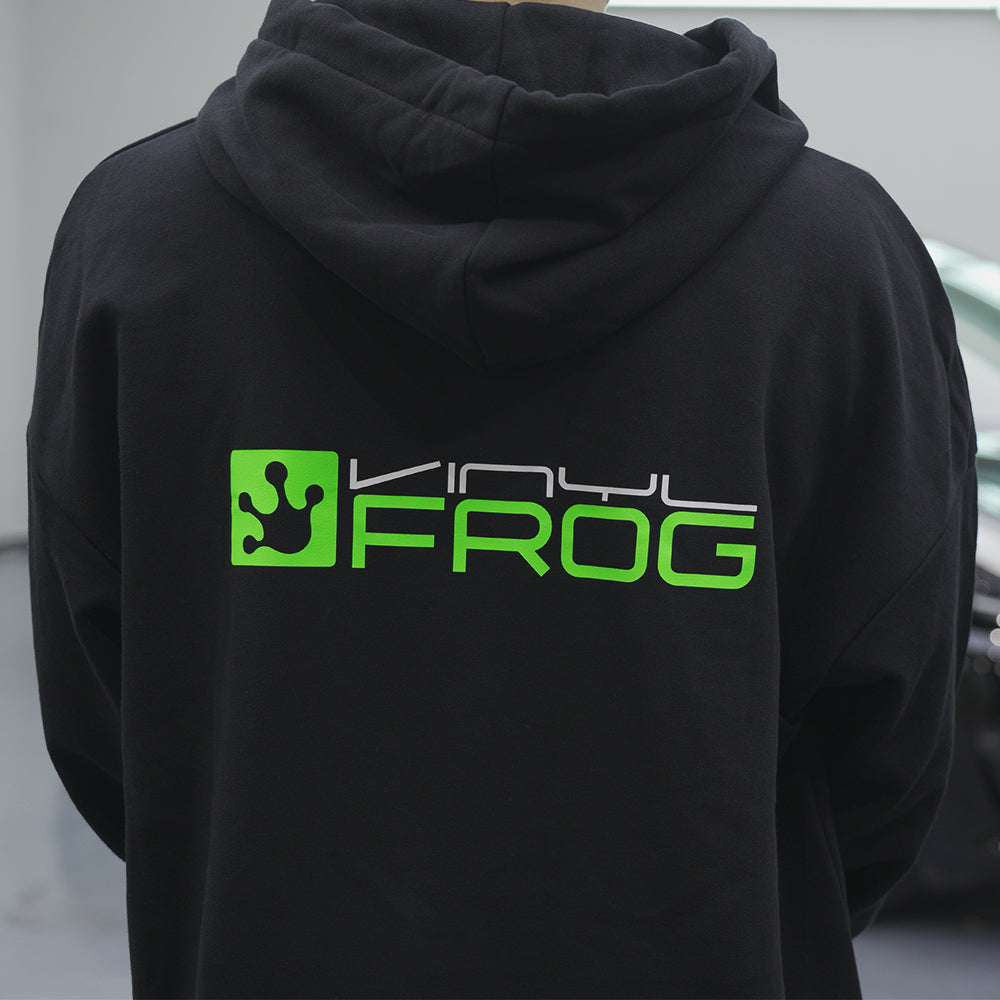 Vinylfrog Schwarzer Hoodie mit langen Ärmeln