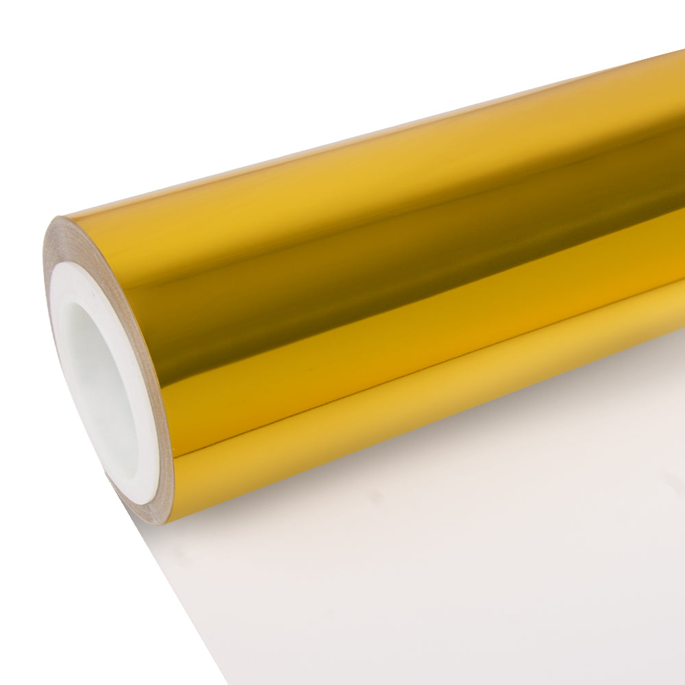 Spiegelchrom-goldene Autofolie