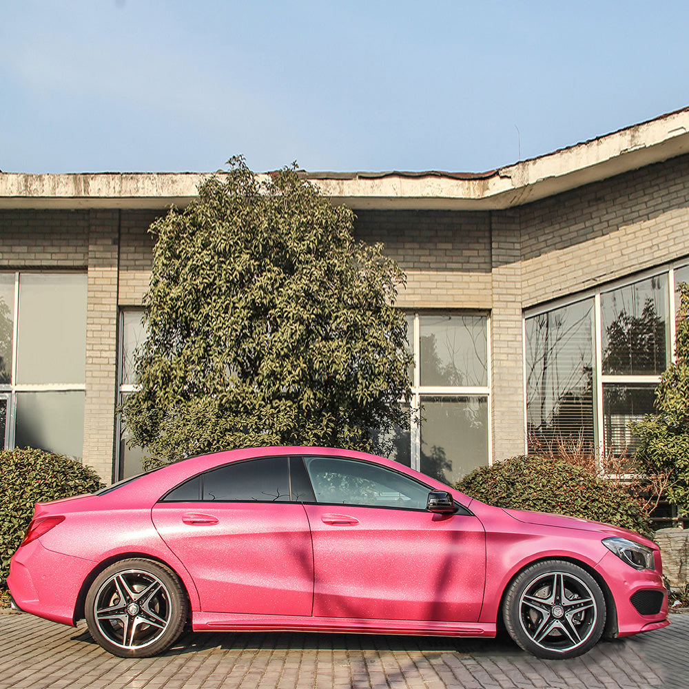 Glitzer Metallic Diamant Rosa Vinylfolie