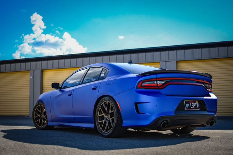 Satin-Chrom Seiden-Ultramarin Vinylfolie