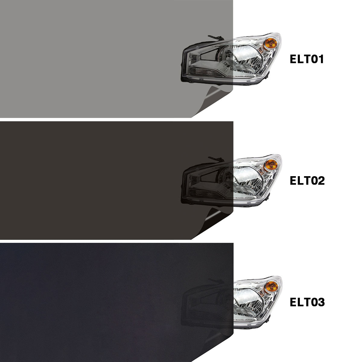 3-in-1-Scheinwerferfolien-Set mit Luftkanal-Papierliner