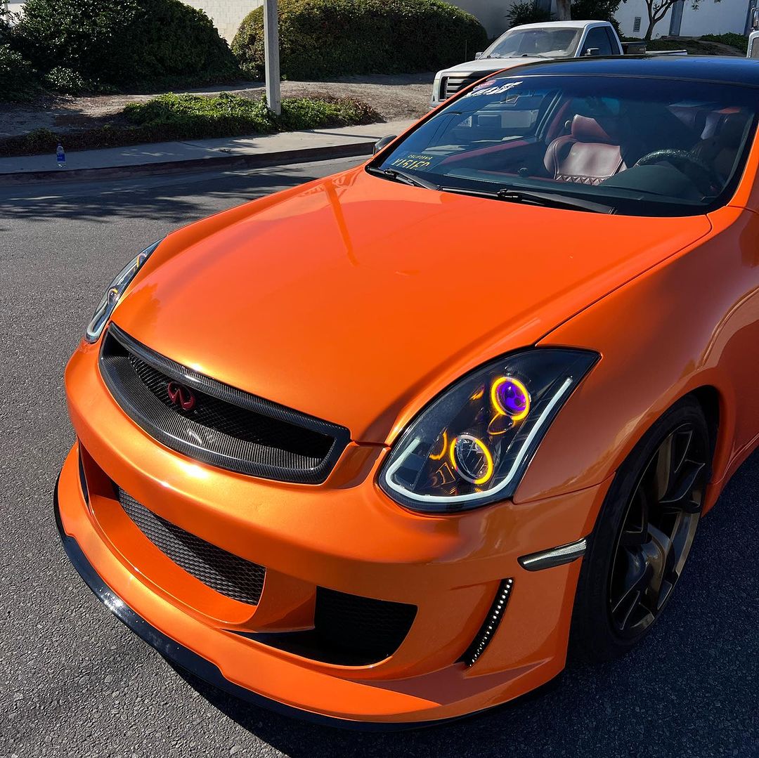 Candy-Metallic Neon-Orangefarbene Vinylfolie
