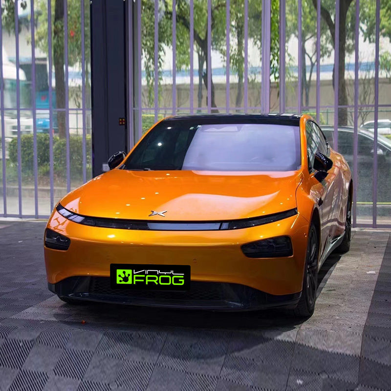 Glänzende Metallische Bronze Orange Auto-Folie