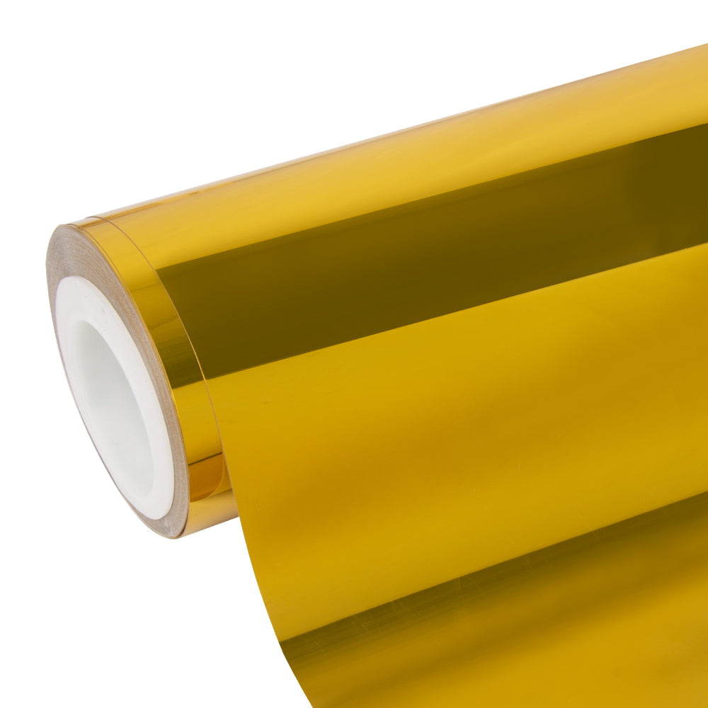 Spiegelchrom-goldene Autofolie