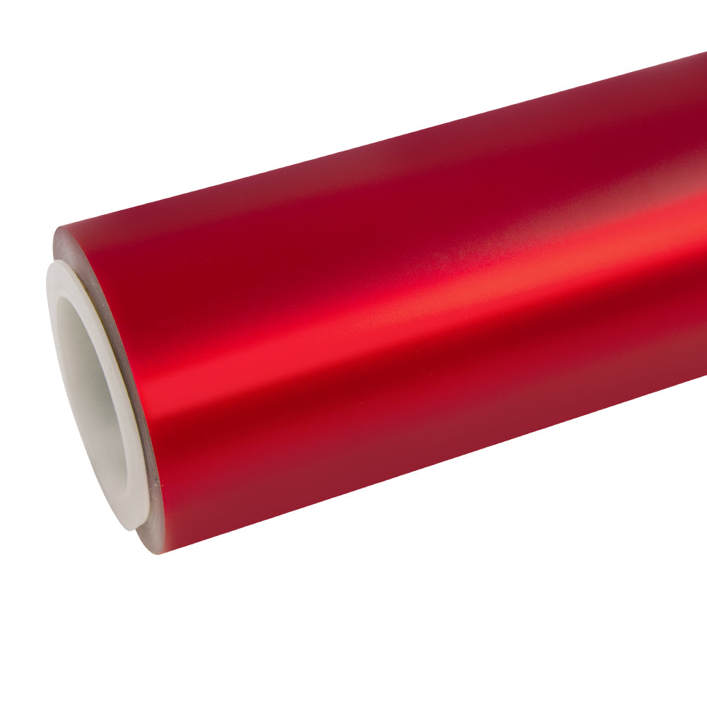 Satinchrom prismatisches Rot Autofolie