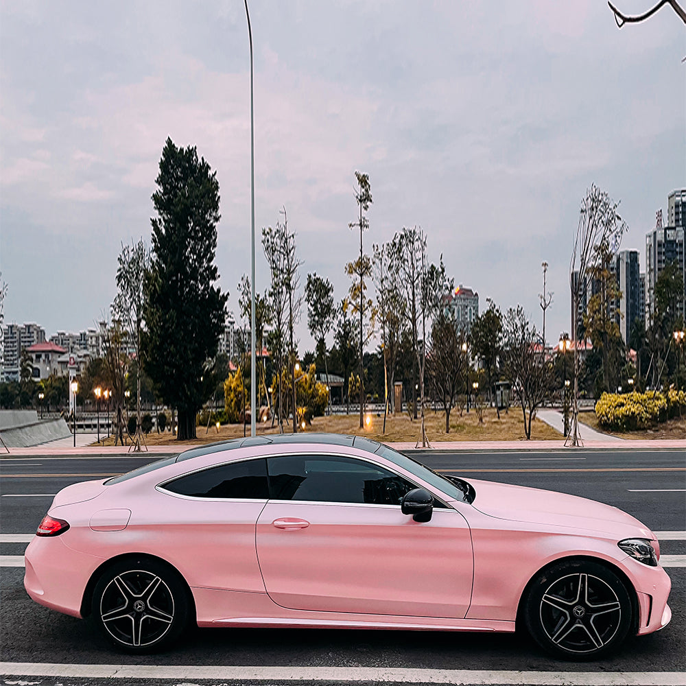 Matte metallische Perlmutt-Babyrosa Autofolie