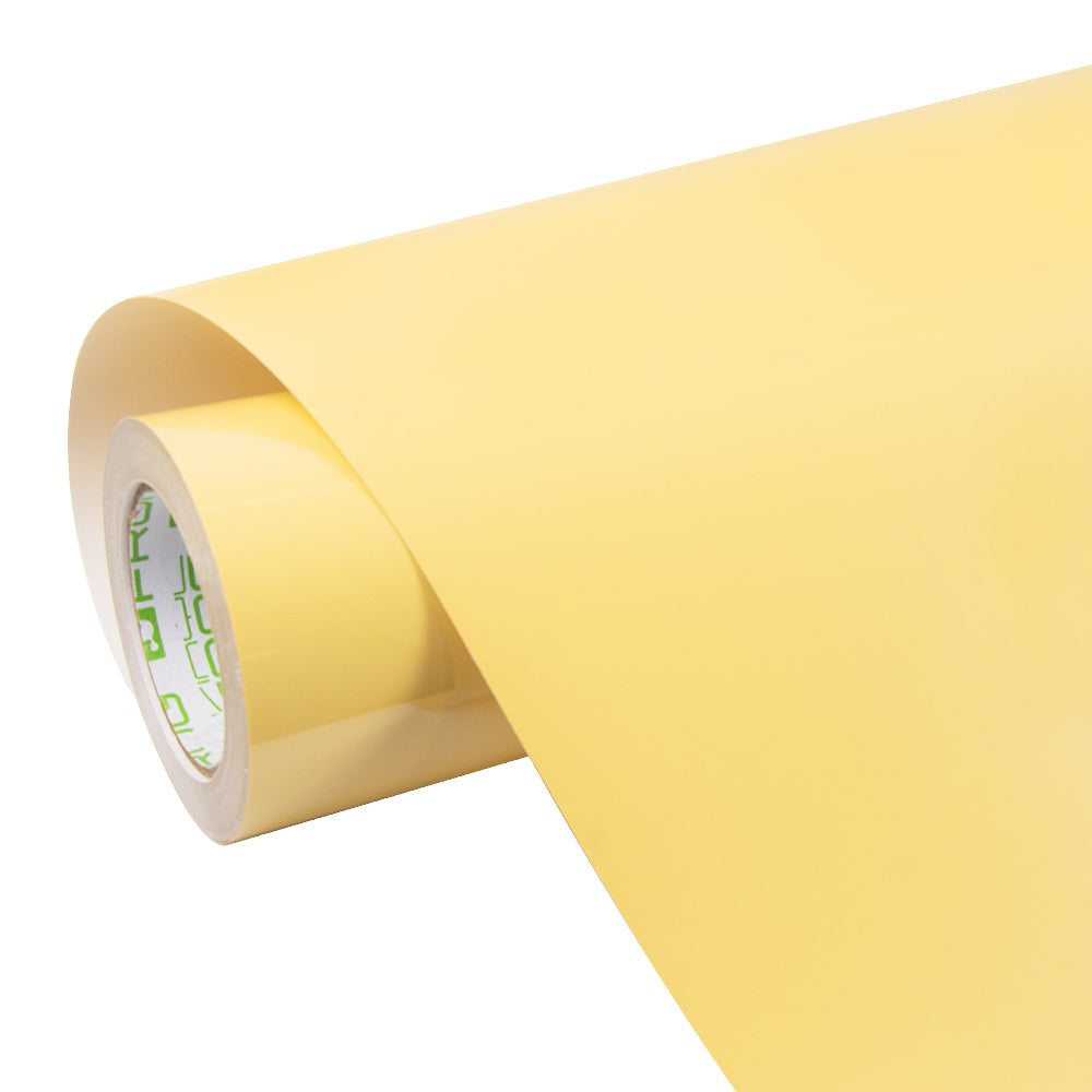 Hochglanz Pastell Gelb Vinylfolie