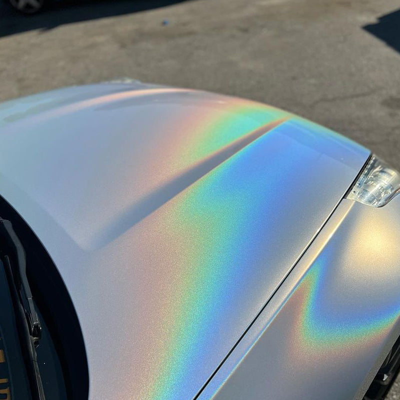 Regenbogen-Metallic Majestätisch-Weiß Vinylfolie
