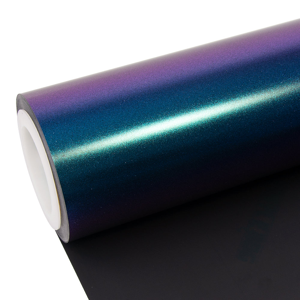 Glitzer Metallic Diamant Lila Blau Vinylfolie