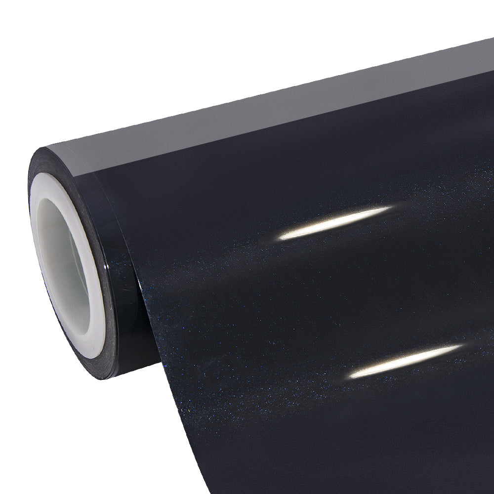 Glossy Metallic Glitzer Schwarz Blau Auto-Folie