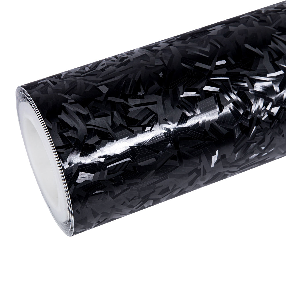Shadow Forged Schwarze Carbonfaser Vinylfolie