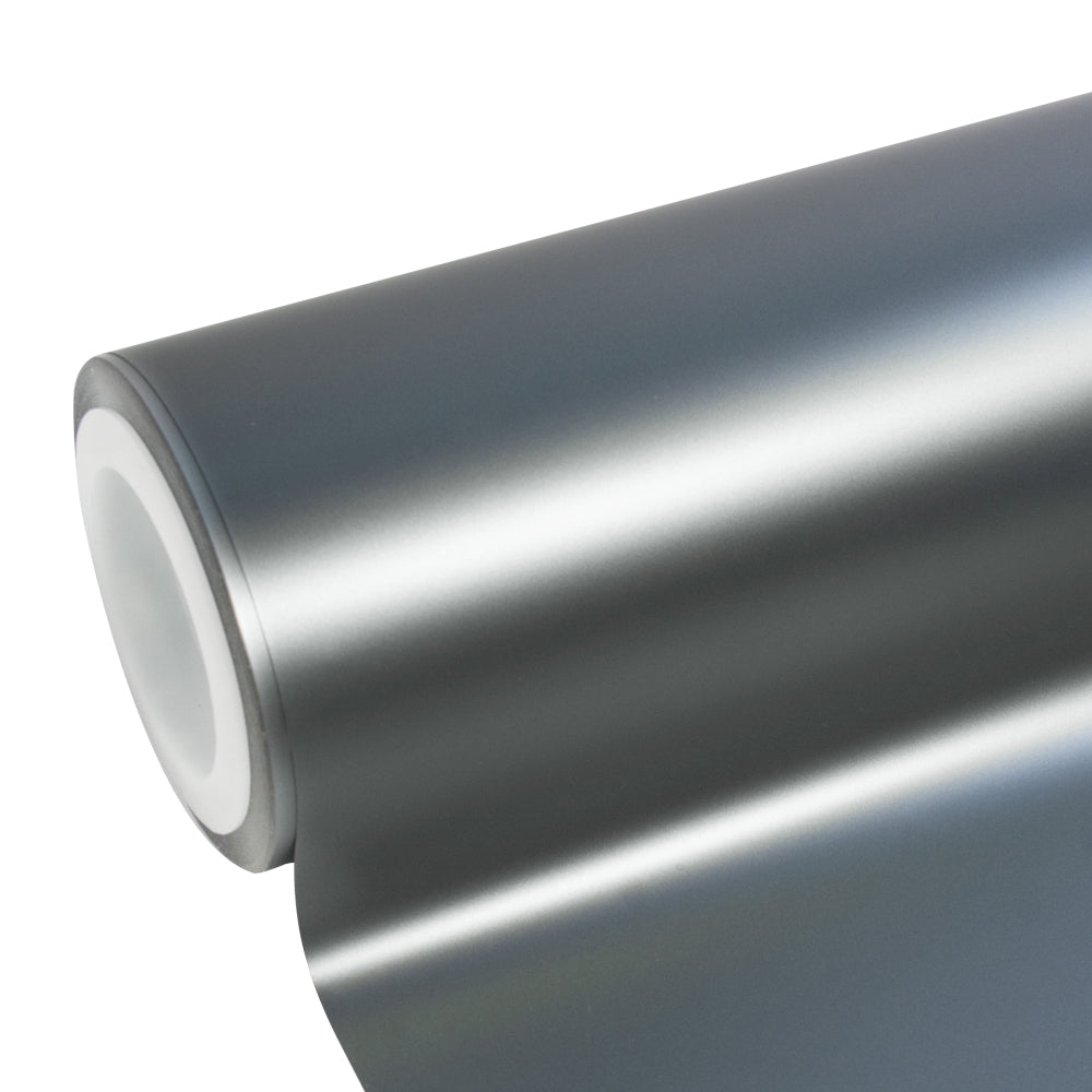 Matte Seiden Grau Blau Vinylfolie