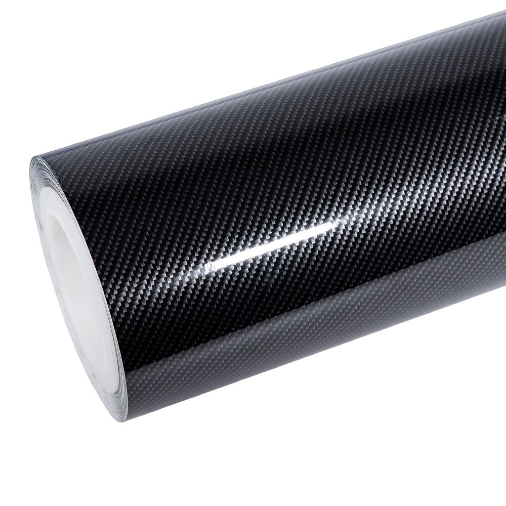 Silber Schwarz Carbonfaser Vinylfolie