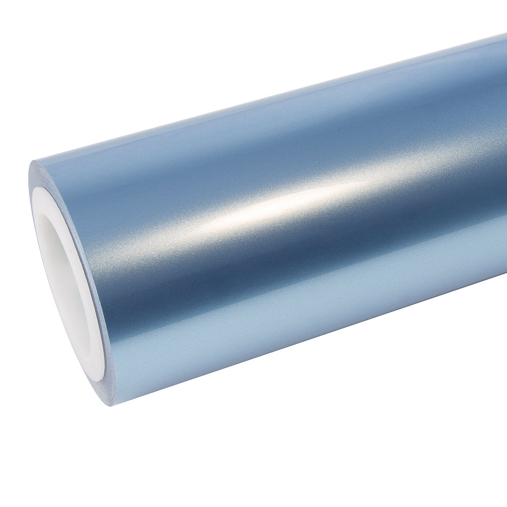 Glänzende metallische Silver Lake Blau Autofolie