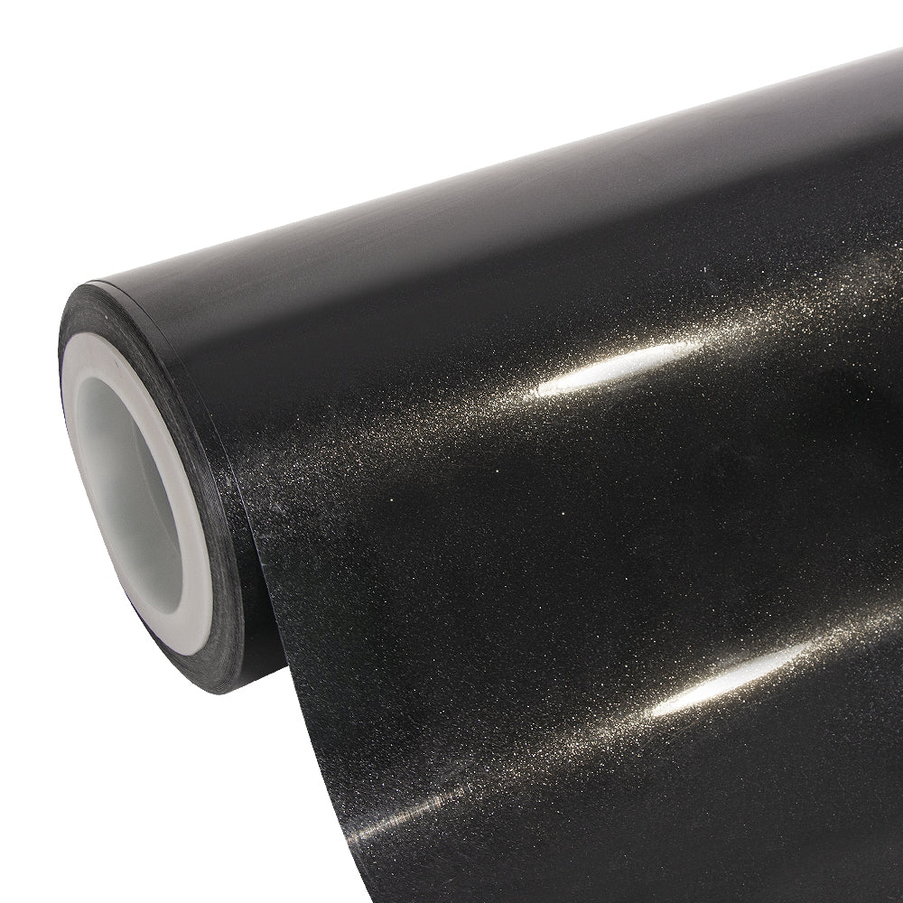 Glitzer Metallic Glitzerschwarz Vinylfolie