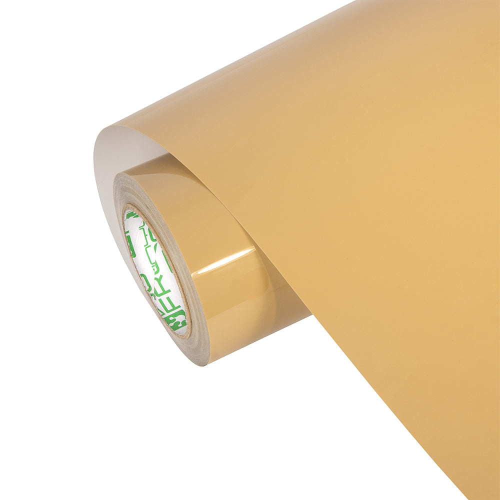 Hochglanz Dezent Holzbraun Sand Vinylfolie